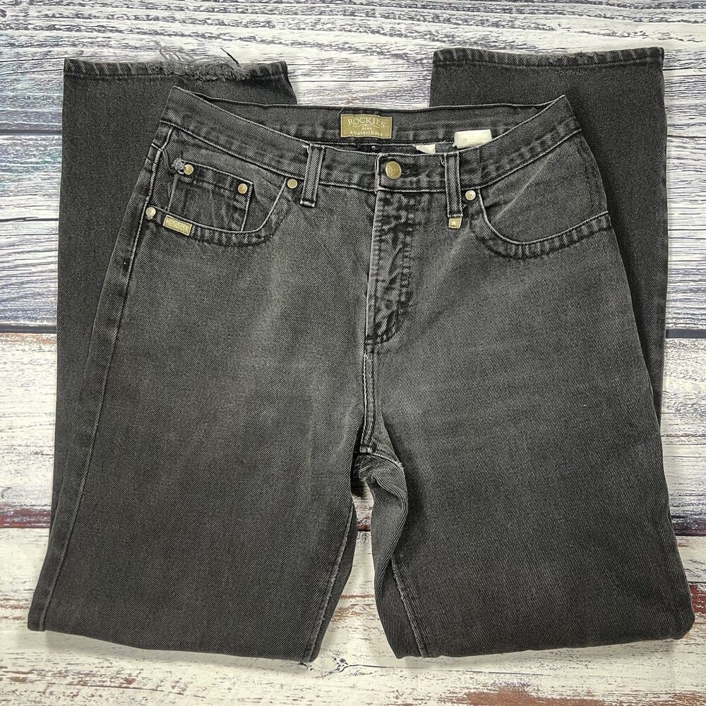 Vintage Rockies Rocky Mountain High Waisted Bareback Black Jeans, size 31